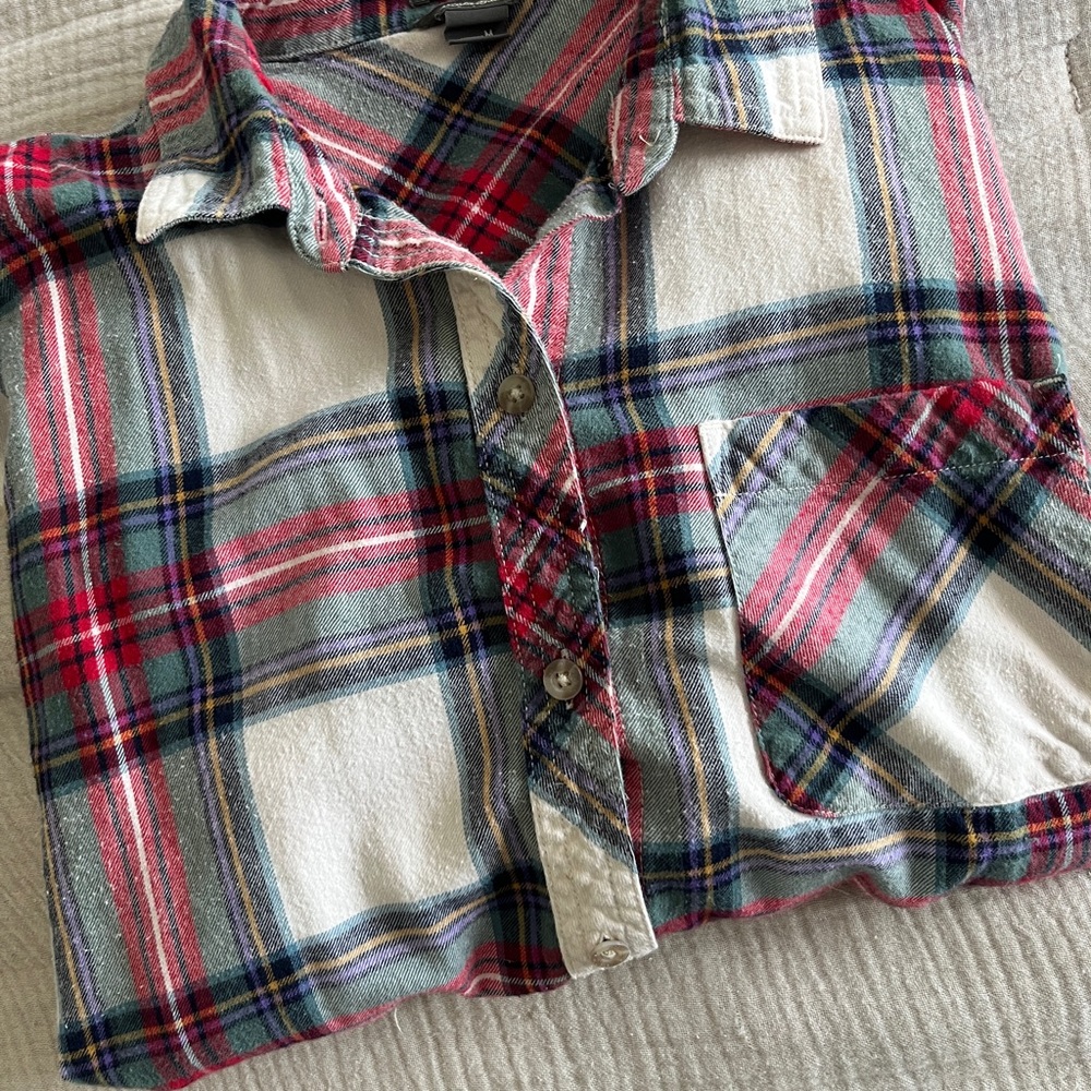 Eddie Bauer soft plaid flannel size medium, women’s